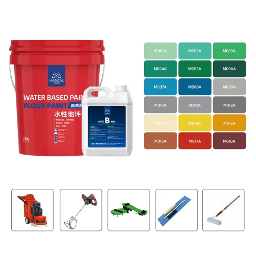 Water-Based Two-Component Wear-Resistant Polyurethane Floor Paint Outdoor Concrete Garage Floor Paint Factory Dark Grey Floor Paint - Image 2