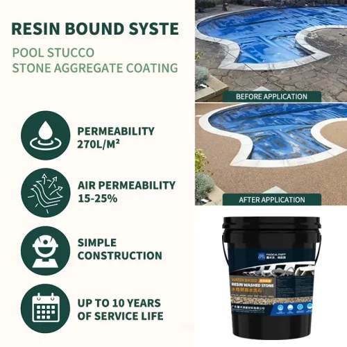 Resin Washed Stone For Floor Resin Bound Driveway Washed Stone Flooring With Putty Resin Bound Gravel Epoxy - Image 2