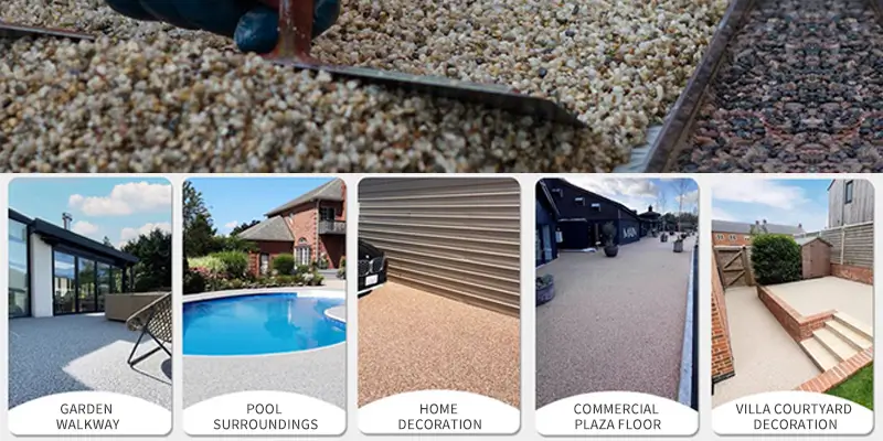 What-is-resin-washed-stone-2 resin washed stone application, landscape design, commercial space flooring