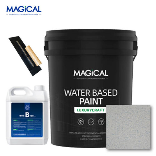 High Gloss Marble Epoxy Floor Coating | Colored Sand Self-Leveling Paint for Interior Floors - Durable & Waterproof - Image 3
