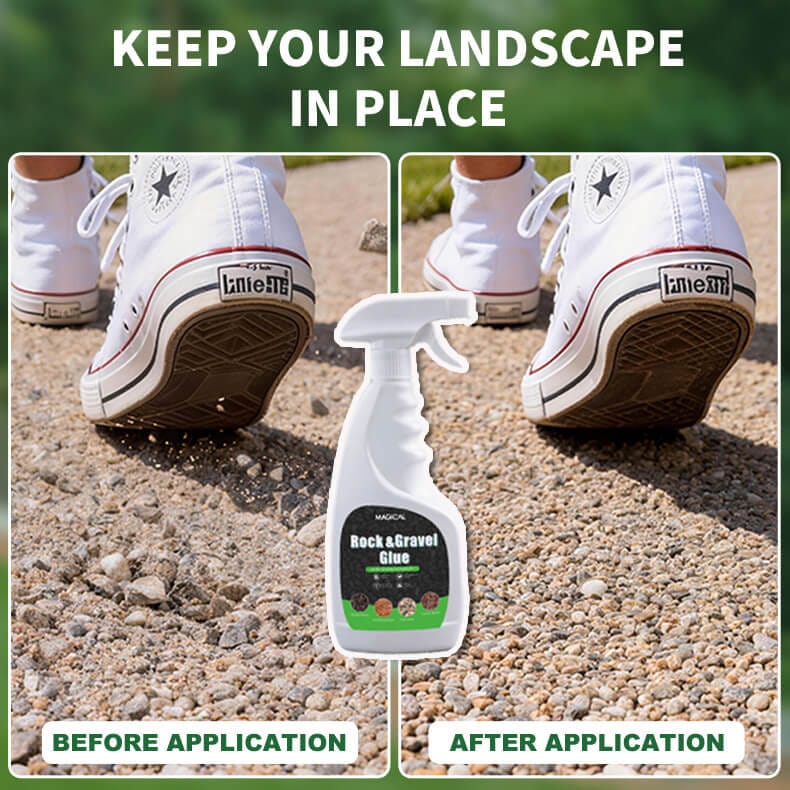 Permeable mulch glue adhesive for rubber and stone landscape bonding