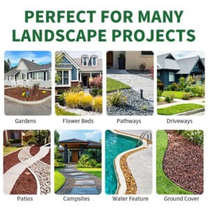 Permeable mulch glue adhesive for rubber and stone landscape bonding