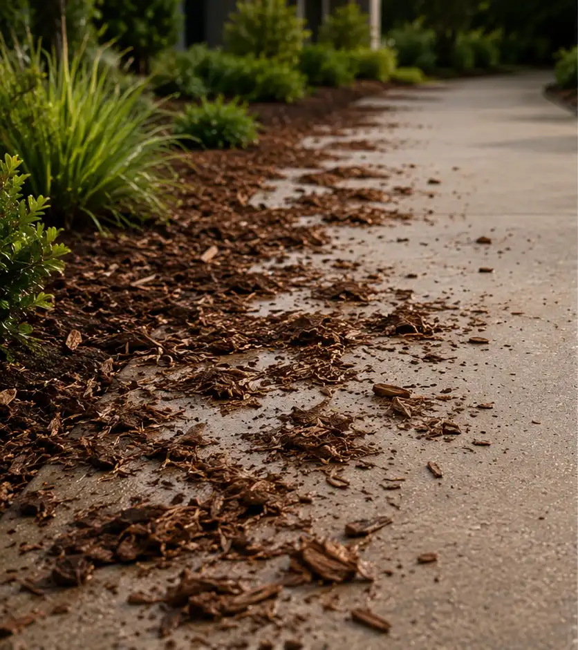 Loose mulch before application